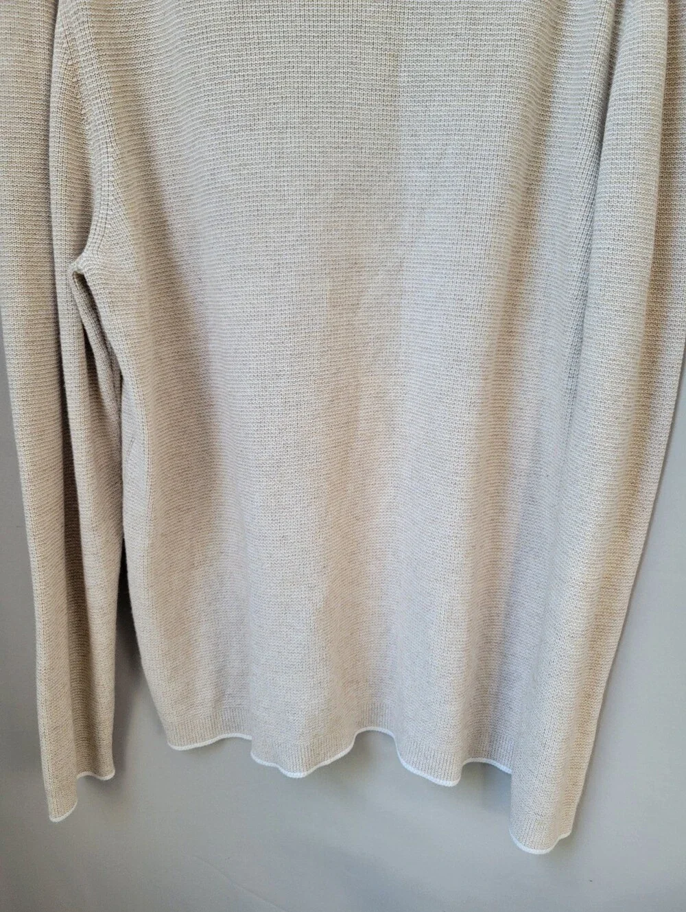 Jack Victor Daulac Quarter Zip Pullover Sweater Sand XXL